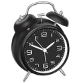 Miniatyrbild 2 av 5: Väckarklocka för tunga sovare, bakgrundsbelysning, batteridriven gammaldags väckarklocka för sovrum A Black shell white surface