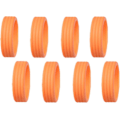 Pikkukuva 2 / 5: 8 kpl Matkatavaralaukun Pyörän Peite, Matkatavaralaukun Pyörien Suojapeitteet, Silikoninen Matkatavaralaukun Pyörien Peite Ei Melua Orange