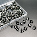 Miniatyrbild 5 av 5: 100 st Numrerade Kartnålar Numrerade Kartnålar för Fotoväggsdekoration Anslagstavlor Svart Black