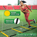 Miniatyrbild 5 av 5: Ultimate Combo Agility Ladder Träningsset - Hastighetsagilitystege med 12 Justerbara Steg, 12 Agility-koner & 4 Stålpinnar - Inkluderar Bärväska