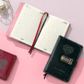 Miniatyrbillede 2 af 3: Dagbog med Lås til Piger - Læder Kodebog Journal Sød Hemmelig Dagbog Notebook med Kombinationsslås til Kvinder Voksne B6 red A5