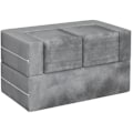 Miniatyrbillede 1 af 6: COSTWAY modulsofa til børn 3 dele cabriolet skum, foldbar sovesofa til soveværelse, stue, 100 x 52 x 42 cm, Grå