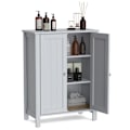 Miniatyrbillede 1 af 6: COSTWAY Badeværelsesmøbel, Opbevaringsskab på Føder med Justerbare Hylder, 60 x 30 x 80,5 cm, Maksimal Belastning 30KG, Grå