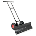 Miniatyrbillede 1 af 6: COSTWAY Metal sneskovl 91,5 cm - Tovejs vippeblad - Højde og vinkel justerbart håndtag - 2 skridsikre hjul