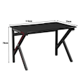 Miniatyrbillede 4 af 4: COSTWAY Gaming Skrivebord Computerbord 115 x 75 x 76 CM med stabil kopholder K Robust stålstel Sort