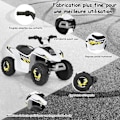 Miniatyrbillede 3 af 6: COSTWAY Elektrisk Quad til børn 6 V 4,5 Km-H max. Buggy bil til børn 3 år+ hvid Vit