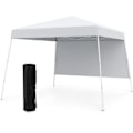 Miniatyrbillede 1 af 5: COSTWAY Pop-Up Foldbar Telt 3 x 3 M med 1 Sidevæg - Solbeskyttelse UPF50+ - Bærbar Rygsæk til Camping, Hvid