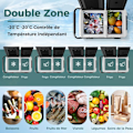 Miniatyrbillede 2 af 6: COSTWAY bærbart bilkøleskab 12/24V-Dual Separate Zoner 40 L-ECO/Max Mode-3 Power Modes-LED Touch Panel