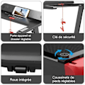 Miniatyrbillede 2 af 6: COSTWAY Foldbart Løbebånd APP Kontrol 0,96-12 km/t Bluetooth 12 Programmer LED Display og enhedssupport Rød