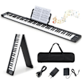 Pikkukuva 1 / 6: COSTWAY Käännettävä Digitaalinen Piano Näppäimistö 88 Kosketusherkkä Bluetooth MIDI Kaksoiskaiuttimet, Sustain-pedaali Aloittelijoille