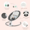 Miniatyrbillede 4 af 4: COSTWAY Electric Baby Bouncer-5 Gyngetilstande-3 Intelligent Timer-12 Melodier-Game Bue-Aftagelig pude-6 måneder-Grå Grå