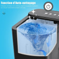 Miniatyrbillede 4 af 4: COSTWAY Ismaskine 9 isterninger 15 kg/dag 6 minutters cyklus Automatisk rengøring Touch Control Glaslåg 1,5 L Sort