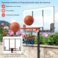 Miniatyrbillede 4 af 6: Basketballkurv på Rullende Fødder COSTWAY - Justerbar Højde 100-212 CM, Fyldbar Base, til Pool, Kørsel, Indendørs
