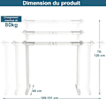 Miniatyrbillede 4 af 4: COSTWAY ELECTRIC SIT-STAND DESK - 2 motorer - Justerbar i højden (70-120 CM) og bredde (109-151 cm) Mindre end 50 dB Hvid