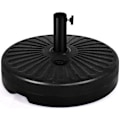 Miniatyrbillede 1 af 4: COSTWAY Rund Parasol Base Vandinjektion 23L Plast Sort Parasol Plader til Terrasse, Gårdhave, Have