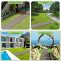 Miniatyrbillede 2 af 4: HDPE rullebar havesti 242x43x1,2 cm COSTWAY-32 lameller metaltrådforbindelse-vejrbestandig-gårdhave,strand