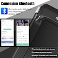 Miniatyrbillede 5 af 6: COSTWAY Foldbart Løbebånd APP Kontrol 0,96-12 km/t Bluetooth 12 Programmer LED Display og Enhedsholder Sølv