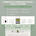 Miniatyrbillede 4 af 4: COSTWAY Bærbar Affugter 12L-dages 2,1L Vandtank Rum op til 15 m² Kontinuerlig-tørring-Autotilstande 24H Timer LED-panel
