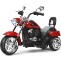 Miniatyrbild 1 av 4: COSTWAY 6V elektrisk motorcykel för barnskoter med 3 hjul ljus- och ljudeffekt, 3 km/h Max, ålder 3+ Chopper Style Röd Röd