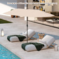 Miniatyrbillede 1 af 6: Rektangulær Have Parasol 392 x 212 x 222 cm - COSTWAY - 108 LED'er - 12 Stærke Spidser til UV-Beskyttelse Beige