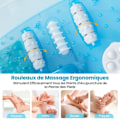 Miniatyrbild 3 av 4: COSTWAY fotbad med automatisk massage, snabb uppvärmning 35°C till 46°C, bubbelvibrationer, 1H timerfunktion, blå