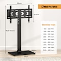 Miniatyrbillede 3 af 6: COSTWAY Mobil TV-stativ til TV'er 32" til 70", Justerbart TV-stativ med ekstra bred base, 600 x 400 mm