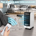Miniatyrbild 4 av 6: Mobilt Luftkonditionering 6L 4 i 1 COSTWAY-Luftkylare, Fläkt 75W-Fjärrkontroll-Timer 8H-3 Hastigheter-32x25x57 cm-LCD Skärm Vit