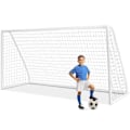 Miniatyrbillede 1 af 4: COSTWAY Fodboldmål 365x120x182 cm - PVC-ramme - Vandtæt PE-net - 6 jordspyd - Samling på 15 minutter - Børn, Voksne