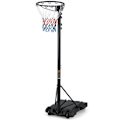 Miniatyrbillede 1 af 4: COSTWAY Basketball Hoop Stand-Justerbar Højde 260-305cm-Genopladelig Base-2 Hjul-Anti-Rive Net-Ingen Backboard
