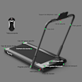 Pikkukuva 3 / 4: COSTWAY kokoontaitettava juoksumatto APP Ohjattu moottoroitu 12 km/h LED-näyttö Bluetooth-kaiutin 0,75 hv moottoripyörät mustat