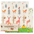 Miniatyrbillede 1 af 4: COSTWAY Foldbar Baby Legemåtte 200 x 180 cm - Dobbeltsidet vendbar - Bæretaske - Vandtæt XPE Foring BPA Fri - Hjorte