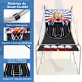 Miniatyrbillede 4 af 6: COSTWAY Basketball Arcade Spil, Foldbar med 2 Kurve, 4 Bolde, Pumpe, Point System, 1 til 4 Spillere, Blå+Hvid