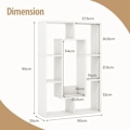 Miniatyrbillede 4 af 6: COSTWAY Geometric 7 Cube reol - skridsikre puder, anti-vippeanordning, moderne opbevaringshylde - hvid
