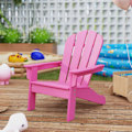 Miniatyrbild 2 av 6: Adirondack-stol för barn 3 till 8 år - COSTWAY - Högdensitetspolyeten för alla säsonger Ergonomisk design Rosa