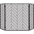 Miniatyrbillede 1 af 4: COSTWAY Pejseildskærm - 3 foldbare paneler - Robust metalramme - Beskyttelsesgitter til børn og kæledyr - 133 x 78 CM - Sort