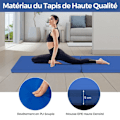 Miniatyrbild 4 av 6: Fällbar Gymnastikmatta COSTWAY-180 x 60 x 3,8 cm-2 Delar med Handtag-Självhäftande-Fuktskyddad PU-Skum-Blå