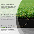 Miniatyrbillede 2 af 6: COSTWAY Golf træningsmåtte 152 x 117 x 2,5 cm med 2 tee-positioner og 2 justeringspinde 6 forborede tee-huller