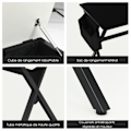 Miniatyrbillede 2 af 4: COSTWAY gaming skrivebord 120 x 60 x 74 cm, med kubikskuffe, sideopbevaringspose, moderne computerbord, sort+hvid Svartvitt