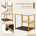 Miniatyrbillede 3 af 6: COSTWAY 3-tiers fod i imiteret marmor med opbevaringshylder, metalstel, moderne til stue, soveværelse