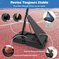 Miniatyrbillede 4 af 6: COSTWAY Fritstående Basketball Bøjle - Justerbar højde 150-305 CM - Ubrydelig bagplade - Rebound Plate - Stativ med hjul
