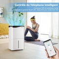 Miniatyrbillede 2 af 4: COSTWAY Luftaffugter 5 i 1 50 L/Dag APP kontrol til 60㎡ Plads tørretumbler LED Touch Screen Sleep Mode Timer