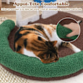 Miniatyrbild 3 av 4: COSTWAY 3 i 1 kattsäng, svampform, sisalskrapstolpe, fjäderboll, kattplattform med interaktiva leksaker Färg: Brun, orange, grön, blå