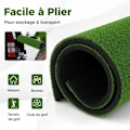 Miniatyrbillede 4 af 6: COSTWAY Golf træningsmåtte 152 x 117 x 2,5 cm med 2 tee-positioner og 2 justeringspinde 6 forborede tee-huller