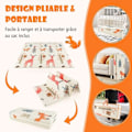 Miniatyrbillede 4 af 4: COSTWAY Foldbar Baby Legemåtte 200 x 180 cm - Dobbeltsidet vendbar - Bæretaske - Vandtæt XPE Foring BPA Fri - Hjorte