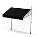 Miniatyrbillede 1 af 6: COSTWAY Butik Banne Manuel Retractable 3 x 1,2M - Manivelle Højdejusterbar 210-300CM, Terrasse Markise Anti UV Sort