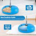 Miniatyrbillede 3 af 6: Sække med slag/Boxe Punching Ball på fod COSTWAY - Højdejusterbar 120-154CM - Handsker - Håndpumpe til oppustning - Fyldbar base - Blå