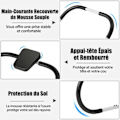 Miniatyrbild 3 av 4: COSTWAY Abdominal Rocker Machine Ergonomiskt vadderat Nackstöd Bärbart för Home Bodybuilding Workout Vit