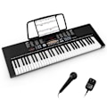 Miniatyrbillede 1 af 6: COSTWAY Digitale Klaver 61 Taster, 300 Rytmer, 300 Timbrer, 50 Demos, 3 Undervisningsmuligheder, LED Skærm, Mikrofon, Notestativ