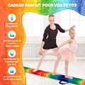 Pikkukuva 2 / 6: COSTWAY Käännettävä 210 cm Gymnastikapu for Kids, irrotettavalla mokkahuppu ja liukumaton pohja, kahvat 3-10-vuotiaille, värikäs