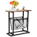 Miniatyrbillede 1 af 6: COSTWAY smalt sidebord i industriel stil, med netmagasinstativ og justerbare glider, til stue, soveværelse, kontor